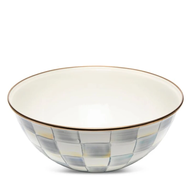 Sterling Check Large Enamel Everyday Bowl