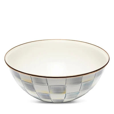 Mackenzie-Childs Sterling Check Large Enamel Everyday Bowl