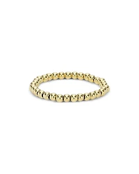 14K Yellow Gold Beaded Stretch Ring