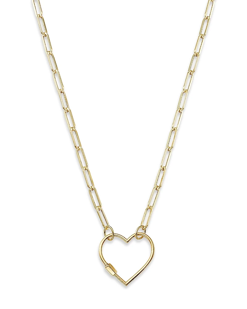 Bloomingdale's Fine Collection Open Heart Clasp Pendant Necklace