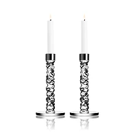 Orrefors Carat Candleholder, Pair