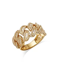 Bloomingdale's Fine Collection Men's Diamond Pave Link Ring