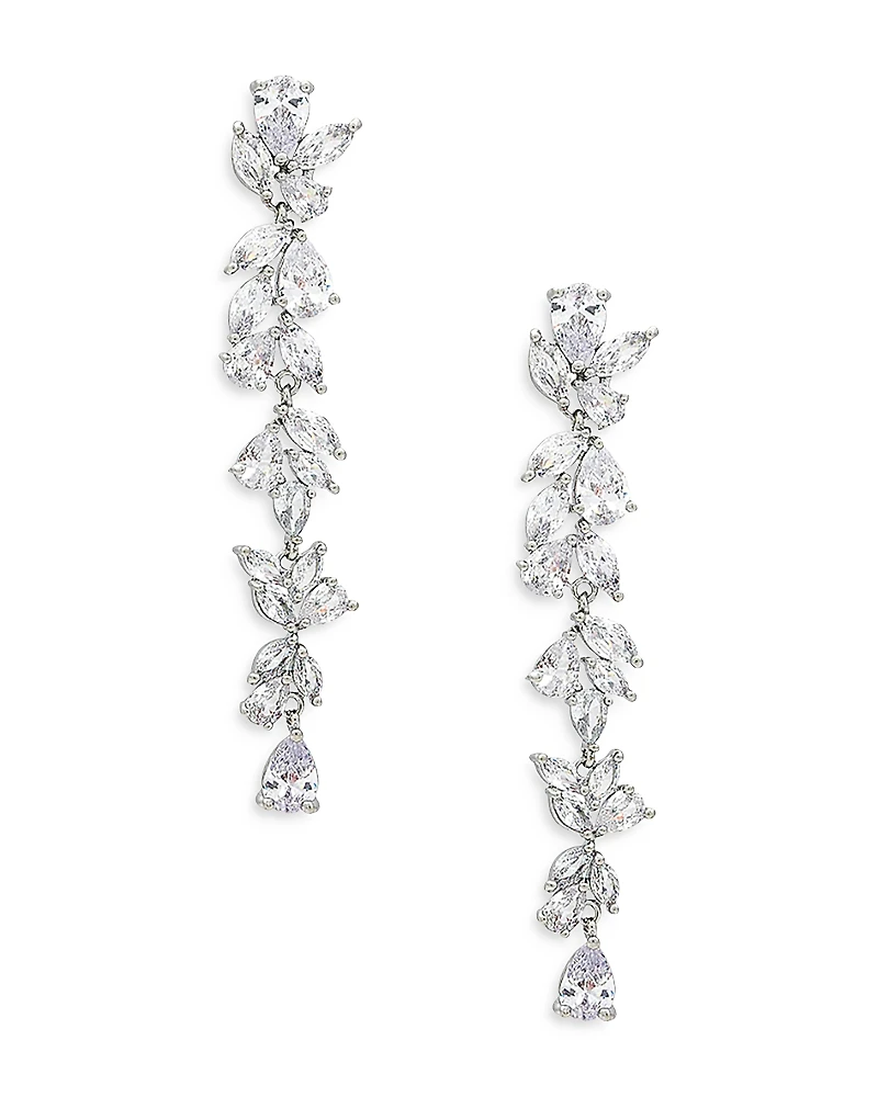 Shashi Fallen Leaf Linear Drop Earrings