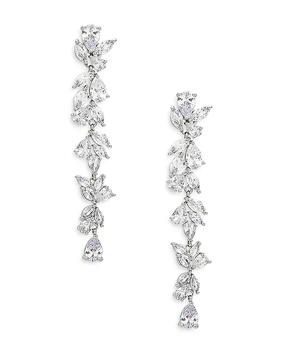 Shashi Fallen Leaf Linear Drop Earrings