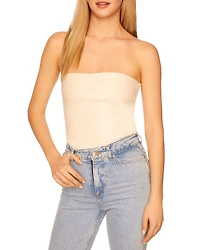 Faux Leather Tube Top