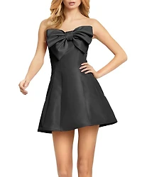 Strapless Bow Mini Dress