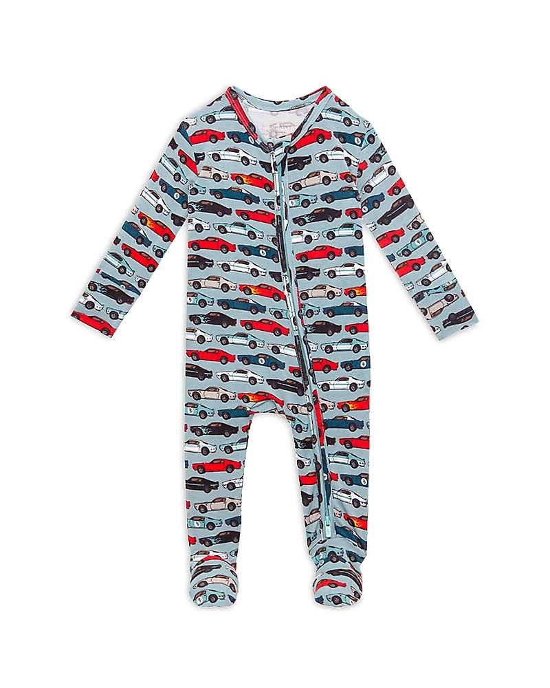 Posh Peanut Boys' Miles Printed Footed Coverall - Baby