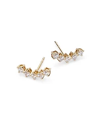 Diamond Ear Climbers 14K Gold, 0.50 tcw