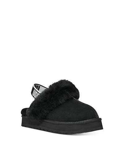 Girls' Funkette Shearling Slingback Slippers - Toddler
