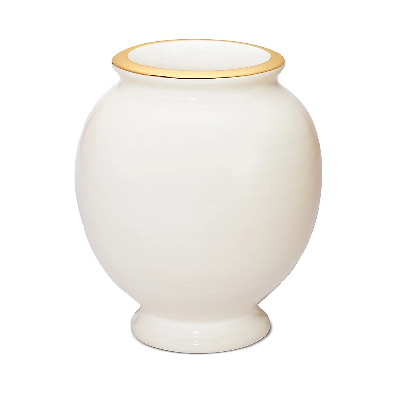 Aerin Siena Small Vase, Cream