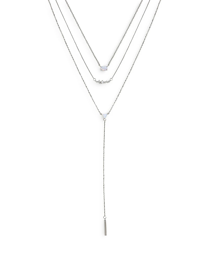 Ettika Opal Pendant Layer Necklaces, Set of 3