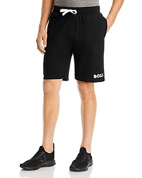 Boss Ease Cotton Logo Print Shorts Regular Fit