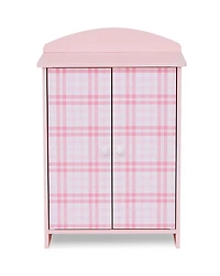 Kids Aurora Princess 18" Doll Pink Plaid Closet with Bathrobe & Slipper Pink/White - Ages 3-7