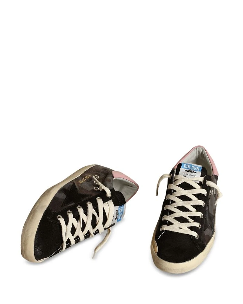 Women's Super-Star Almond Toe Laminated Camouflage Sneakers