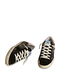 Women's Super-Star Almond Toe Laminated Camouflage Sneakers