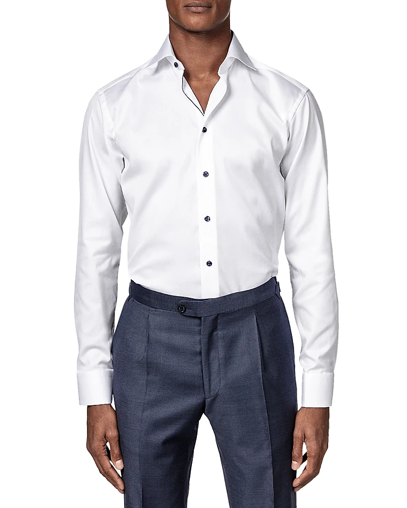 Eton Contemporary Fit Twill Dress Shirt