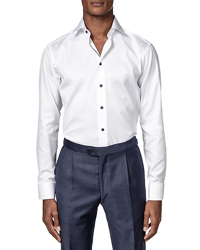 Eton Contemporary Fit Twill Dress Shirt