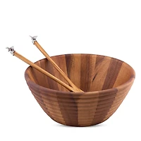 Vagabond House Bee Hive Salad Bowl with Servers