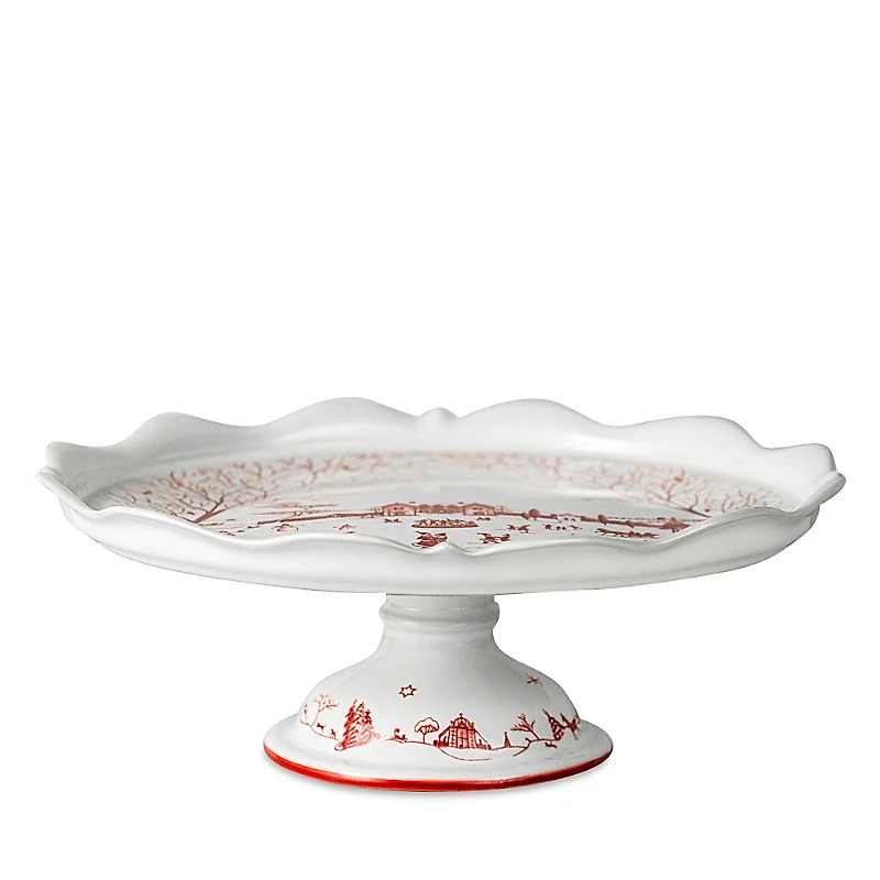 Juliska Country Estate Winter Frolic Ruby Cake Stand