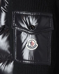 Padded Wool Puffer Cardigan