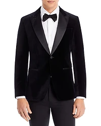 Boss Velvet Satin Peak Slim Fit Dinner Jacket