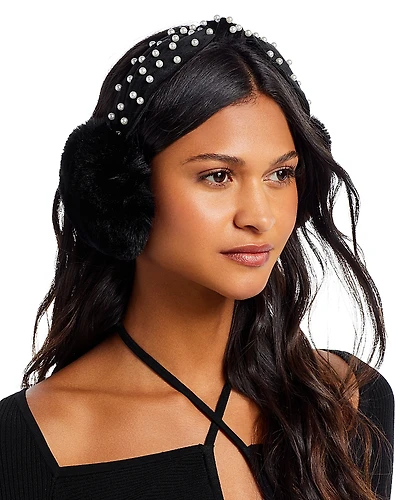 Surell Rex Embellished Faux Fur Earmuffs