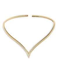 Marina B 18K Yellow Gold Trisolina V Collar Necklace, 14