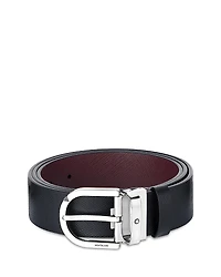 Montblanc Men's Horseshoe Buckle Reversible Leather Belt