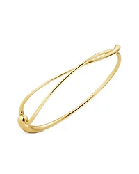 18K Yellow Gold Mercy Abstract Bangle Bracelet