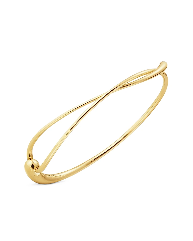 Georg Jensen 18K Yellow Gold Mercy Abstract Bangle Bracelet