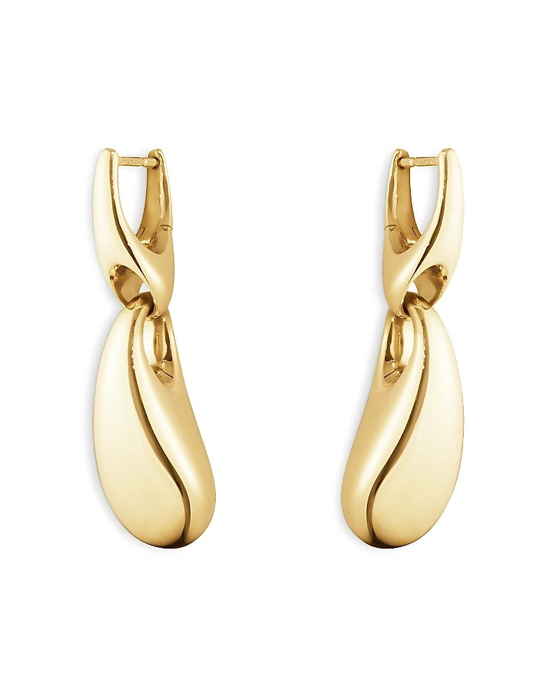 Georg Jensen 18K Yellow Gold Reflect Drop Earrings