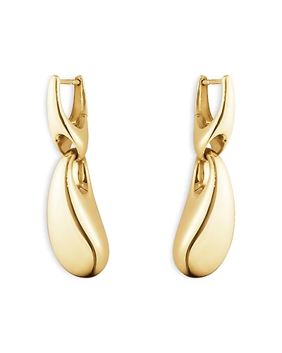 Georg Jensen 18K Yellow Gold Reflect Drop Earrings