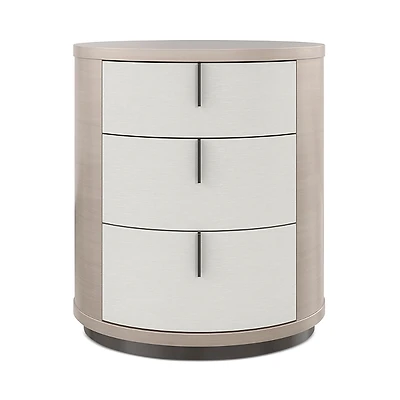 Caracole Wandering Three Drawer Oval Nightstand