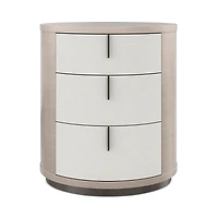 Caracole Wandering Three Drawer Oval Nightstand