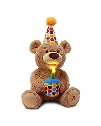 Happy Birthday Animated Bear Singing Light Up Plush Stuffed Animal, 10"- Ages 3+