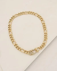 Cuffed Love Pavé Collar Necklace in 18K Gold Plated, 16"