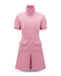 Moncler Zip Front Short Sleeve Dress
