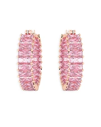 Swarovski Matrix Baguette Crystal Hoop Earrings
