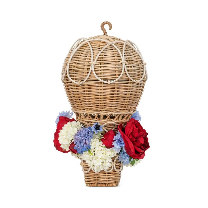 Provence Rattan Whitewash Large Hot Air Balloon Basket