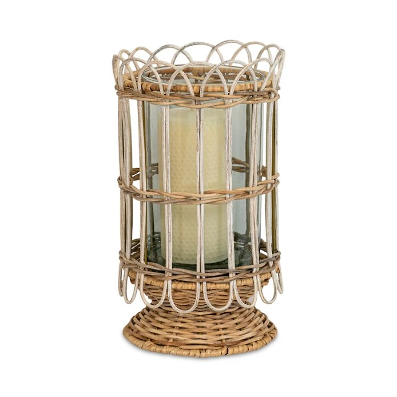 Provence Rattan Whitewash Large Hurricane