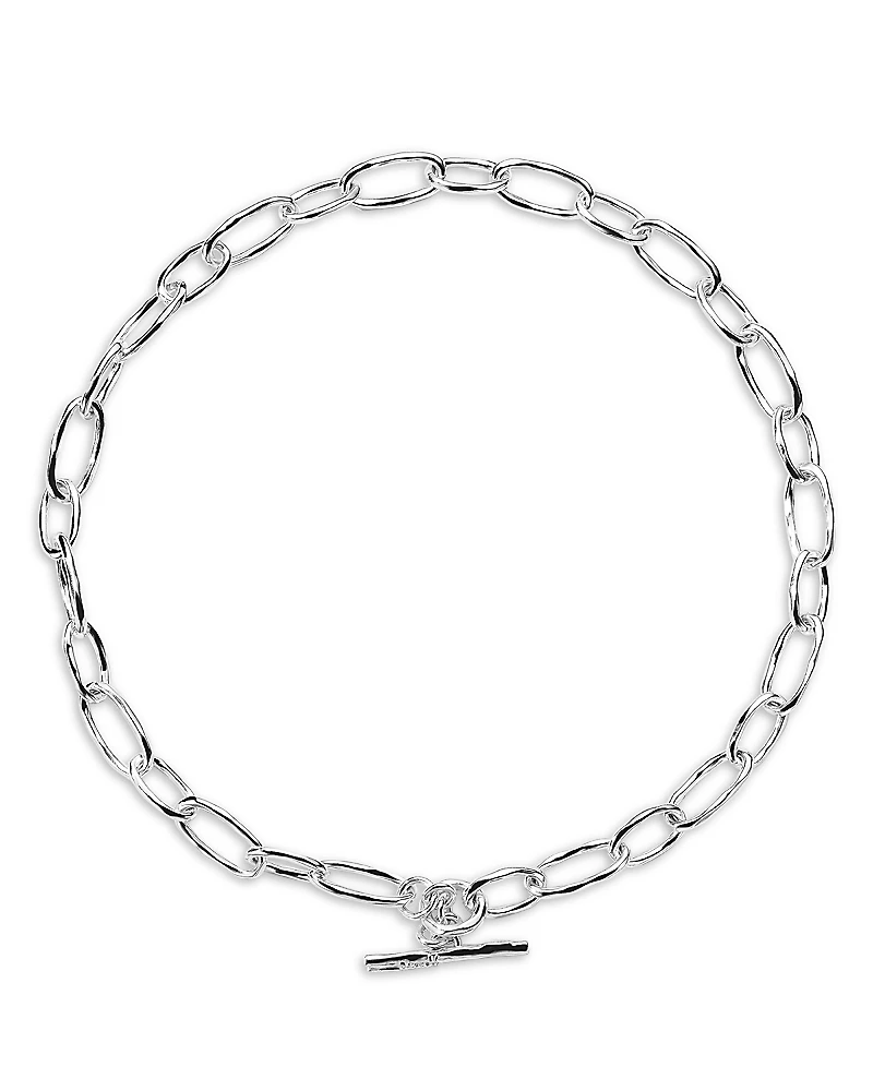 Ippolita Sterling Silver 925 Classico Faceted Oval Link Necklace, 19