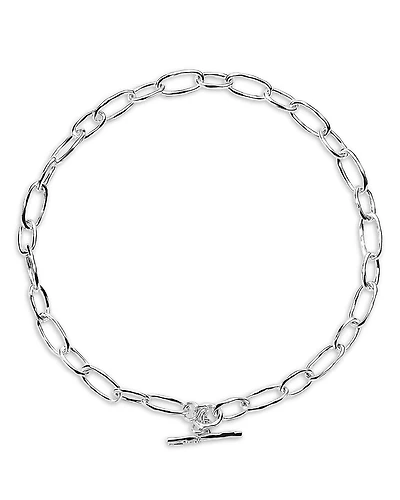 Ippolita Sterling Silver 925 Classico Faceted Oval Link Necklace, 19