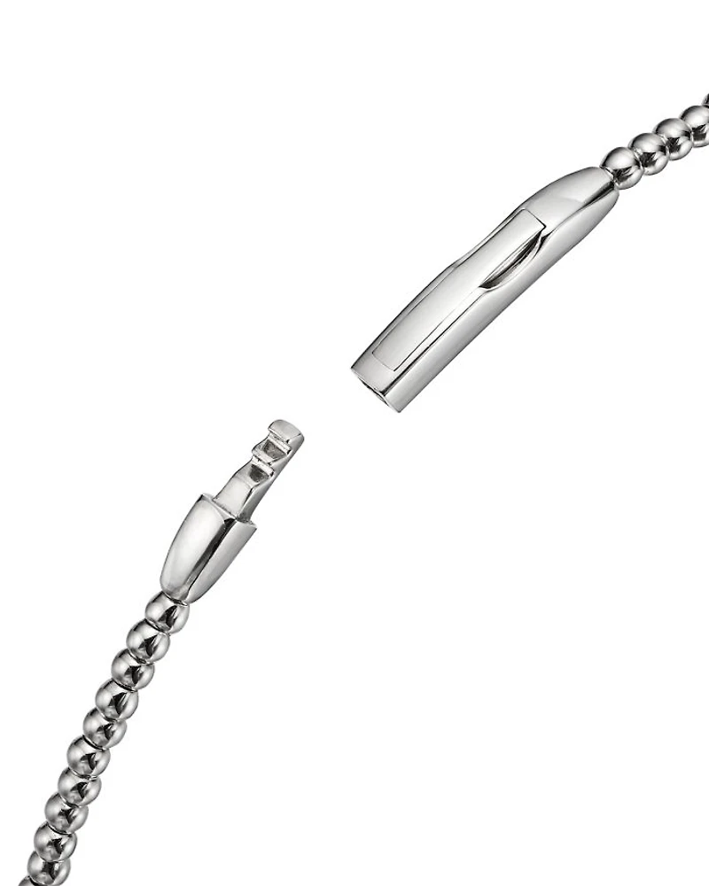 Diamond Cluster Beaded Bangle Bracelet in 14K Gold