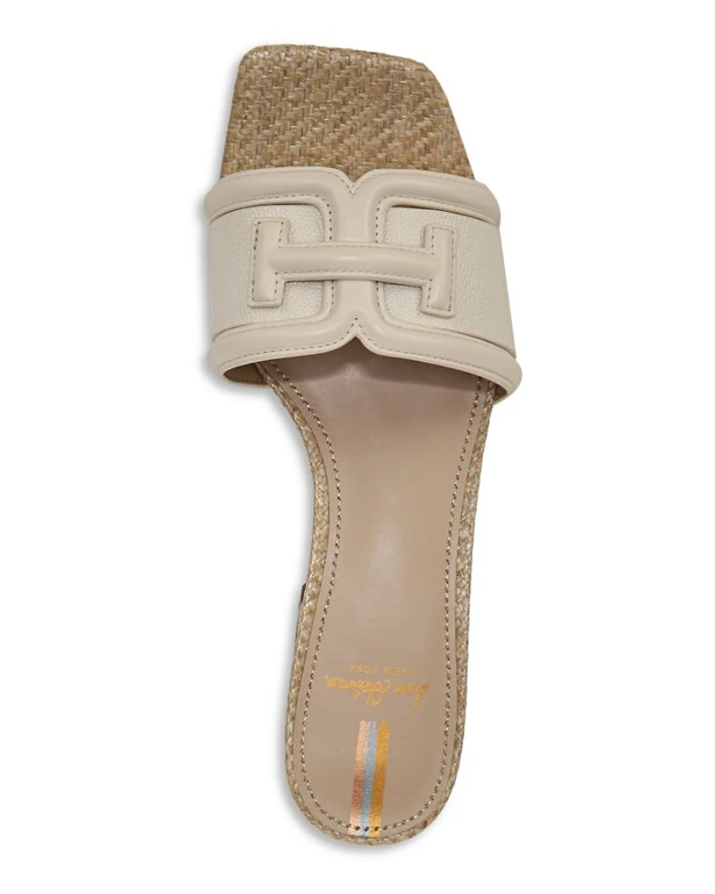 Women's Waylon Square Toe Logo Block Heel Sandals