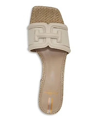 Women's Waylon Square Toe Logo Block Heel Sandals