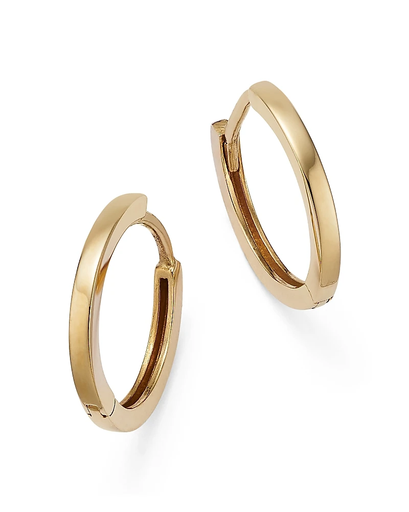 Moon & Meadow 14K Yellow Gold Small Polished Huggie Hoop Earrings