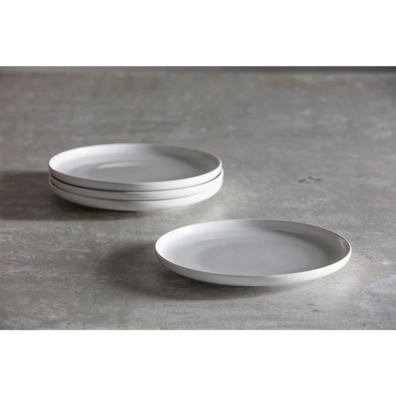 Cloud Terre® 8.5" Coupe Salad Plate, White, Set of 4