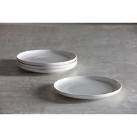 Cloud Terre® 8.5" Coupe Salad Plate, White, Set of 4