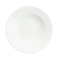 Amanda White Embossed Rim Soup Bowl, Set of 4