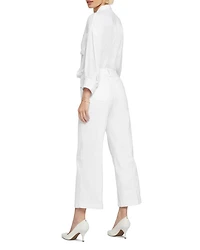 Teresa High Rise Ankle Wide Leg Jeans Optic White